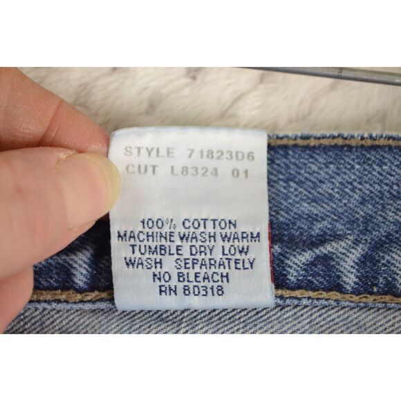 Lucky Brand Dungaree Men's 38 Medium Wash Straight Baggy Fit Button Fly Jeans - Picture 13 of 15